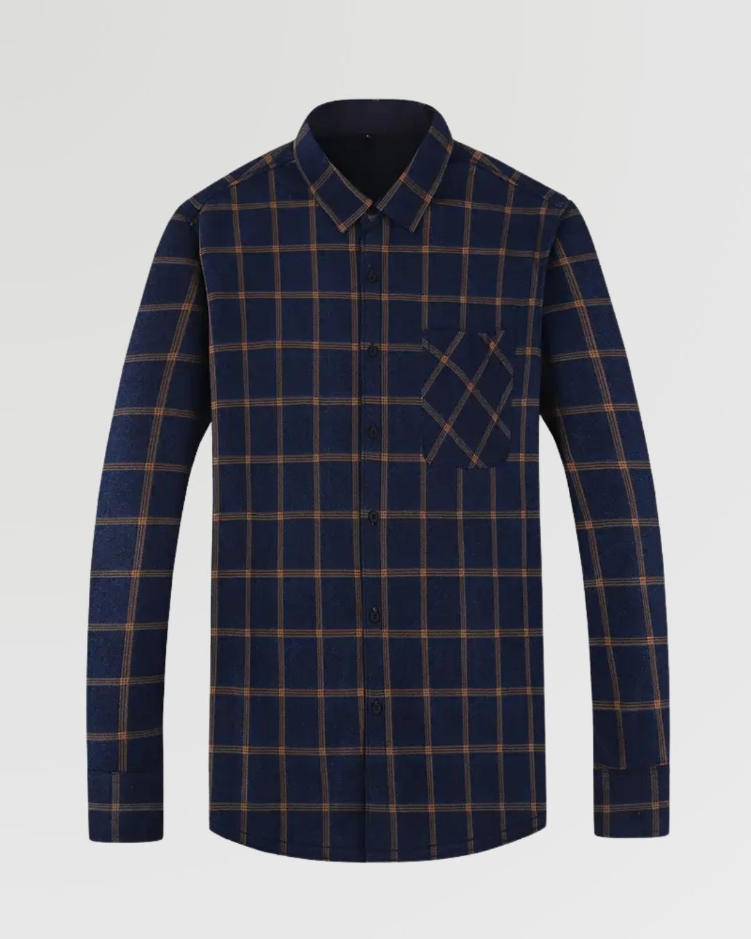 Cozy Plaid Flannel Shirt – Fleece-Lined Long Sleeve Button-Up