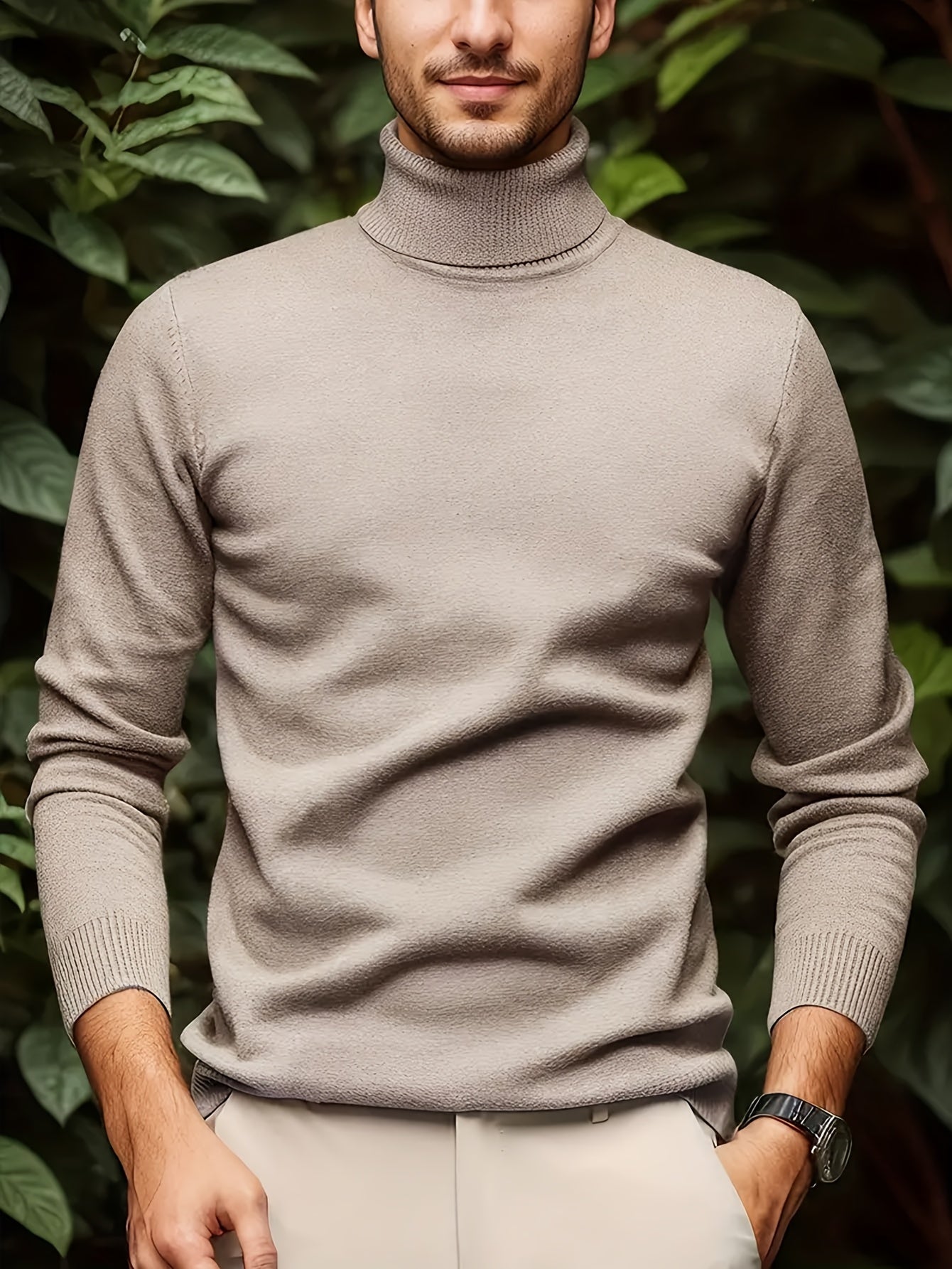 Casual Turtleneck Sweater – Soft Knit Long Sleeve
