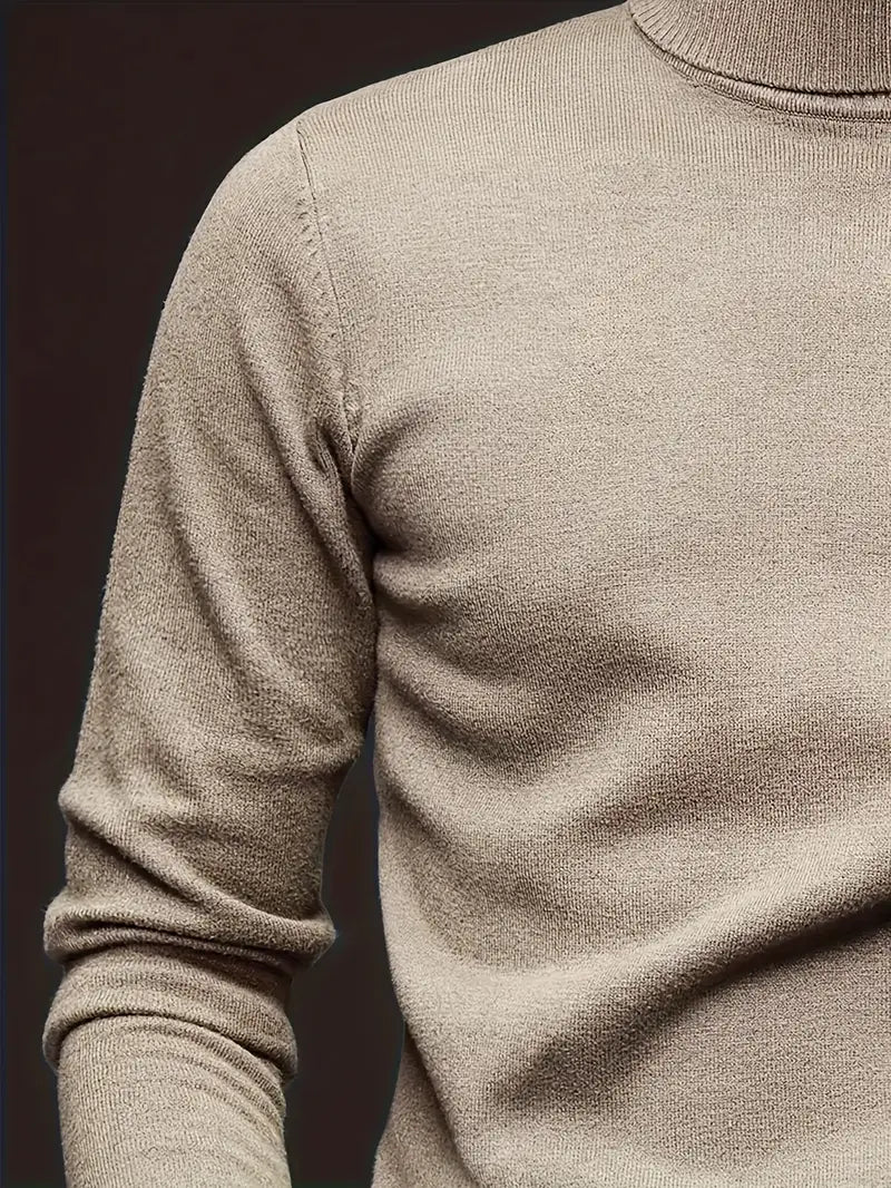 Casual Turtleneck Sweater – Soft Knit Long Sleeve