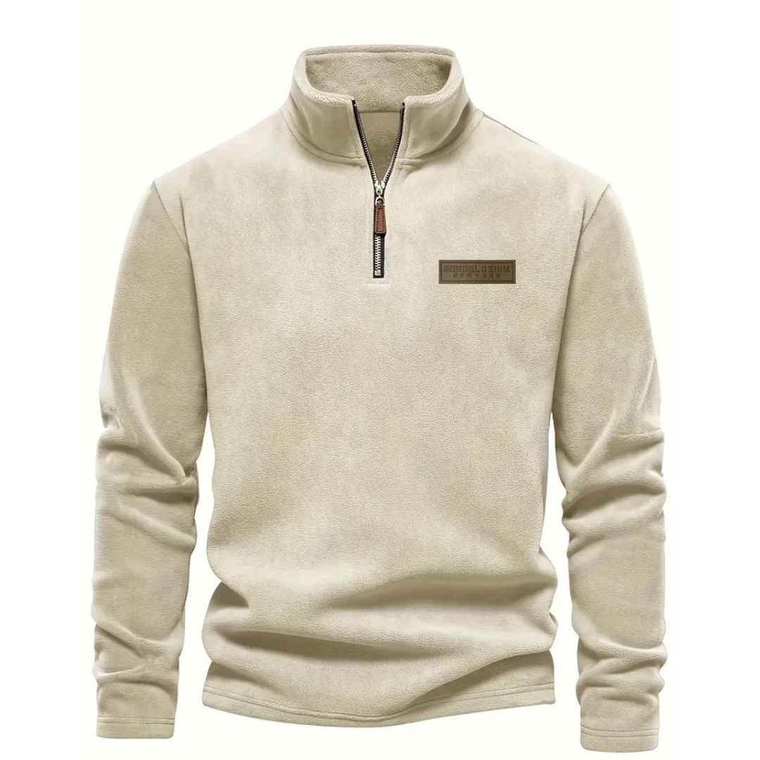 Men’s Fleece-Lined Half-Zip Sweatshirt – Long Sleeve