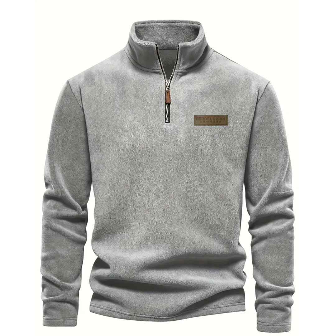 Men’s Fleece-Lined Half-Zip Sweatshirt – Long Sleeve