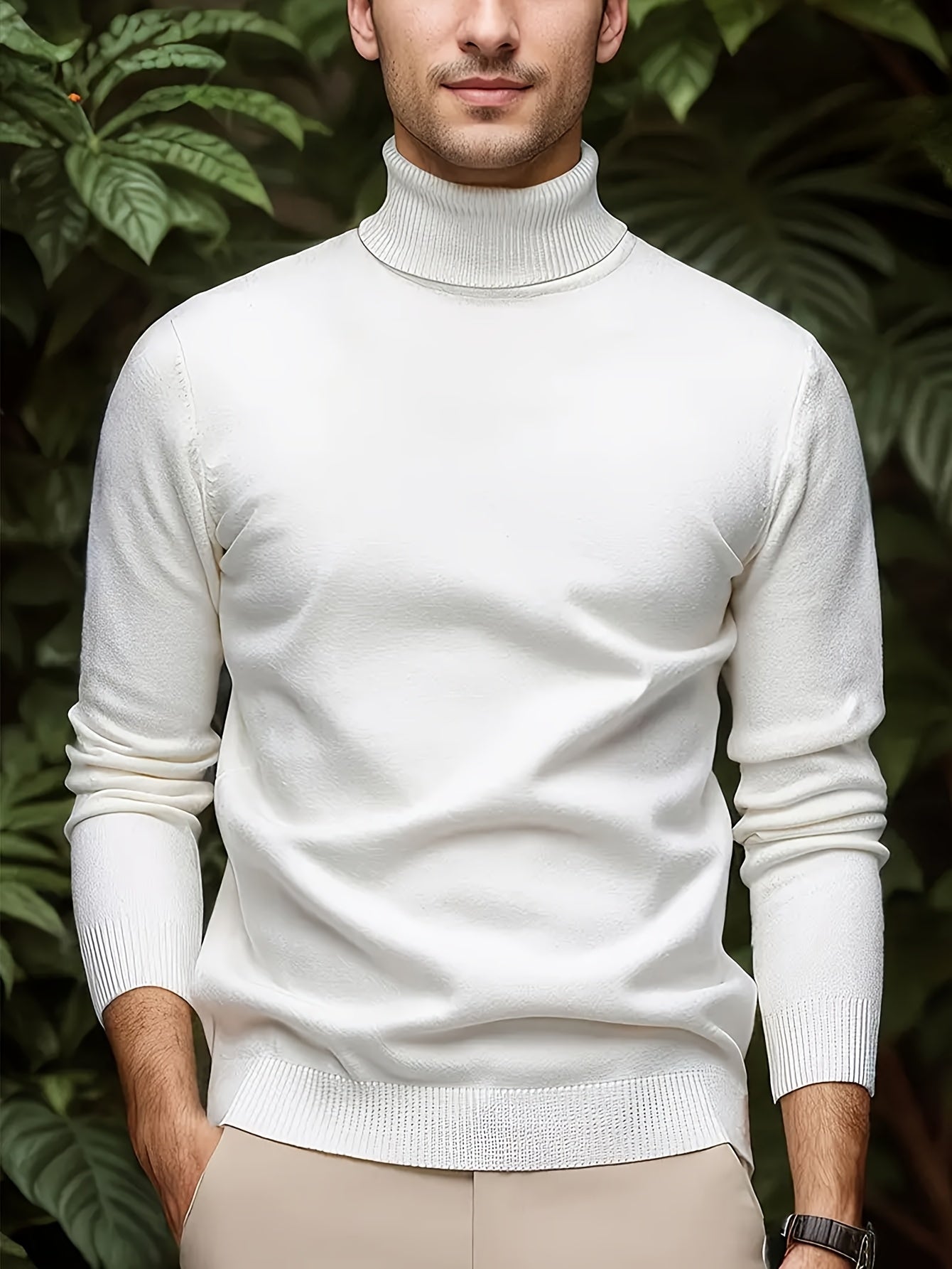 Casual Turtleneck Sweater – Soft Knit Long Sleeve