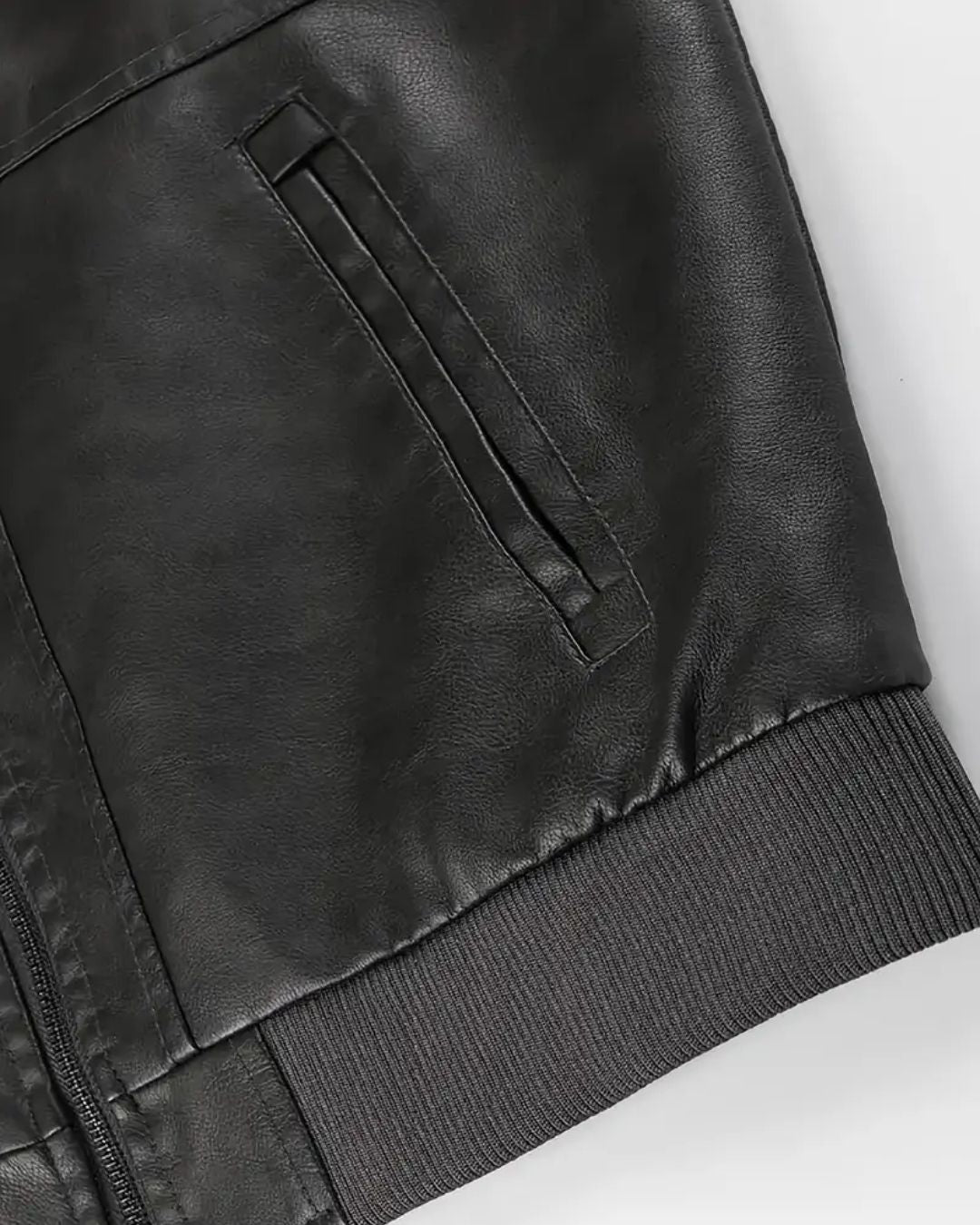 Trendy Double-Zip Hooded Jacket – Faux Leather Biker Coat with Fur Trim