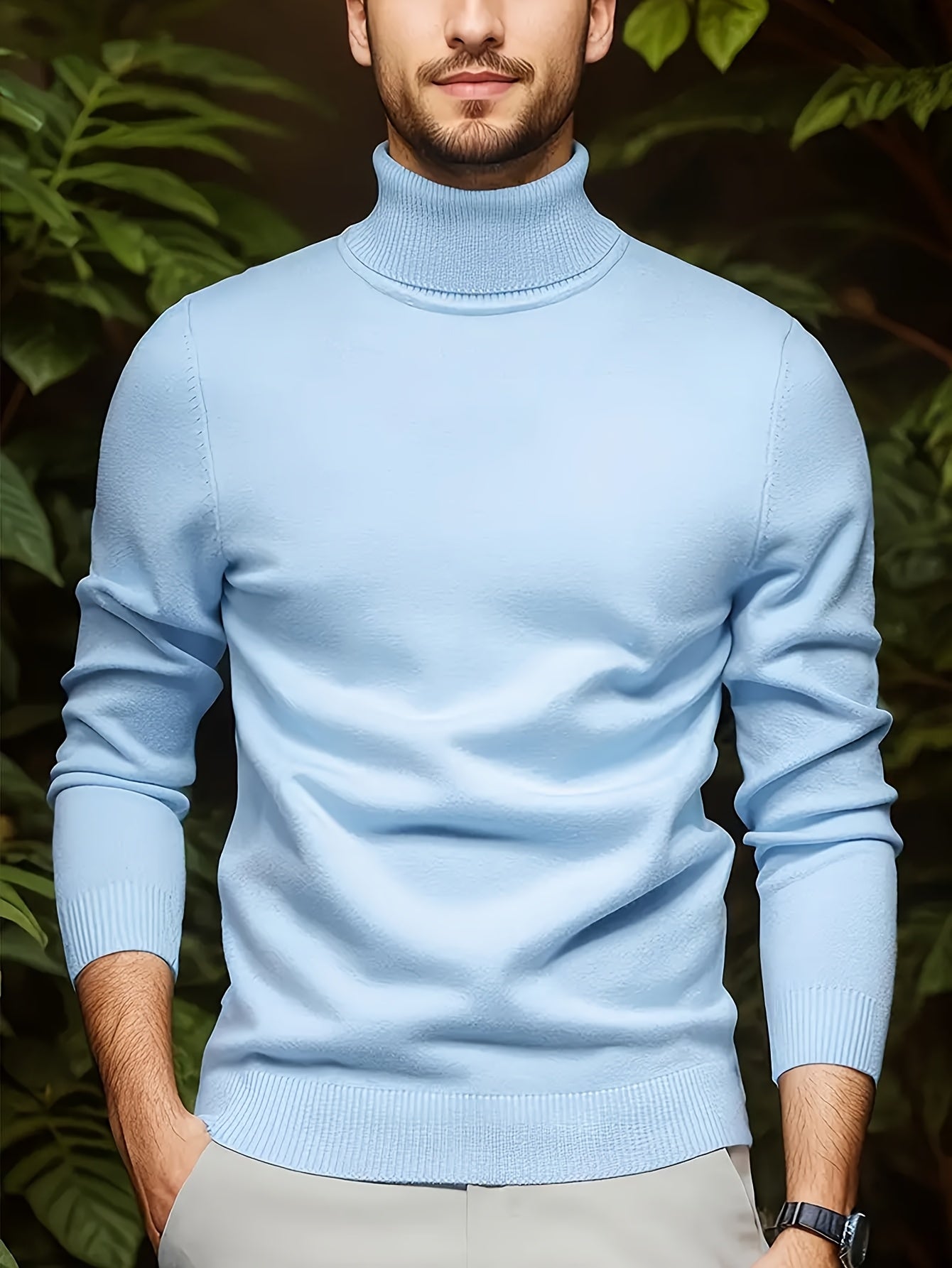 Casual Turtleneck Sweater – Soft Knit Long Sleeve