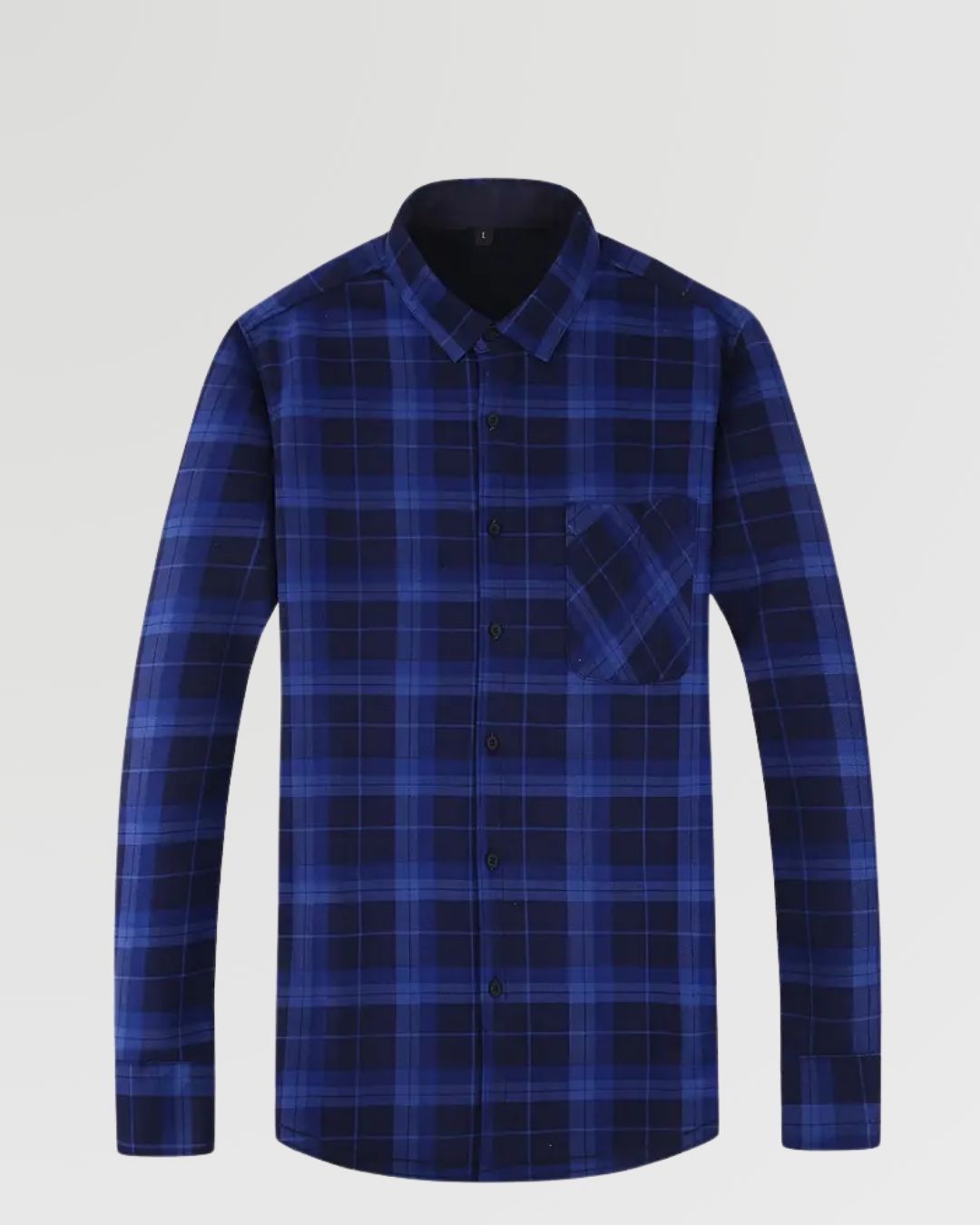 Cozy Plaid Flannel Shirt – Fleece-Lined Long Sleeve Button-Up