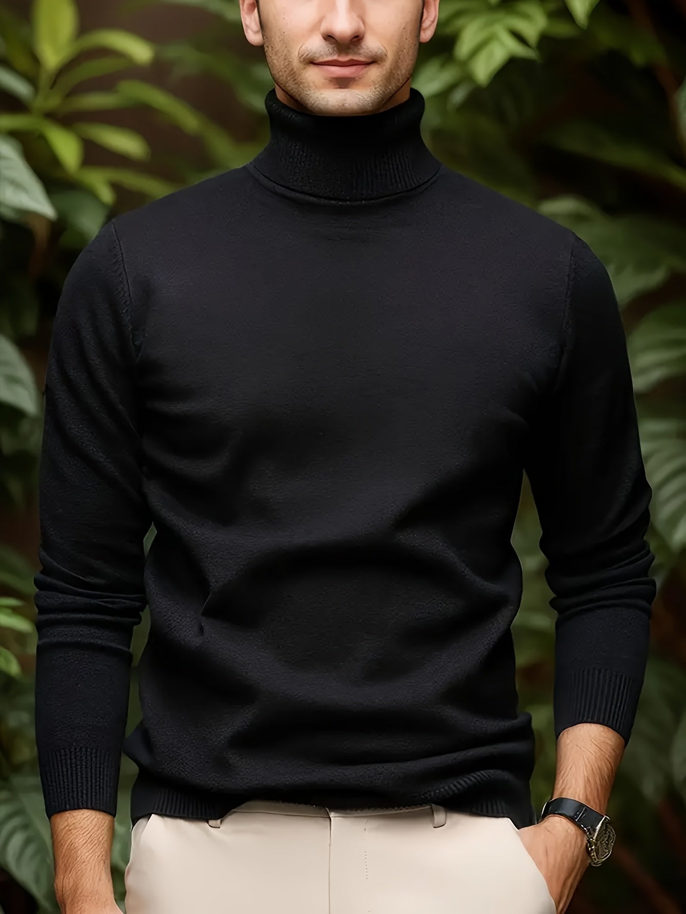 Casual Turtleneck Sweater – Soft Knit Long Sleeve
