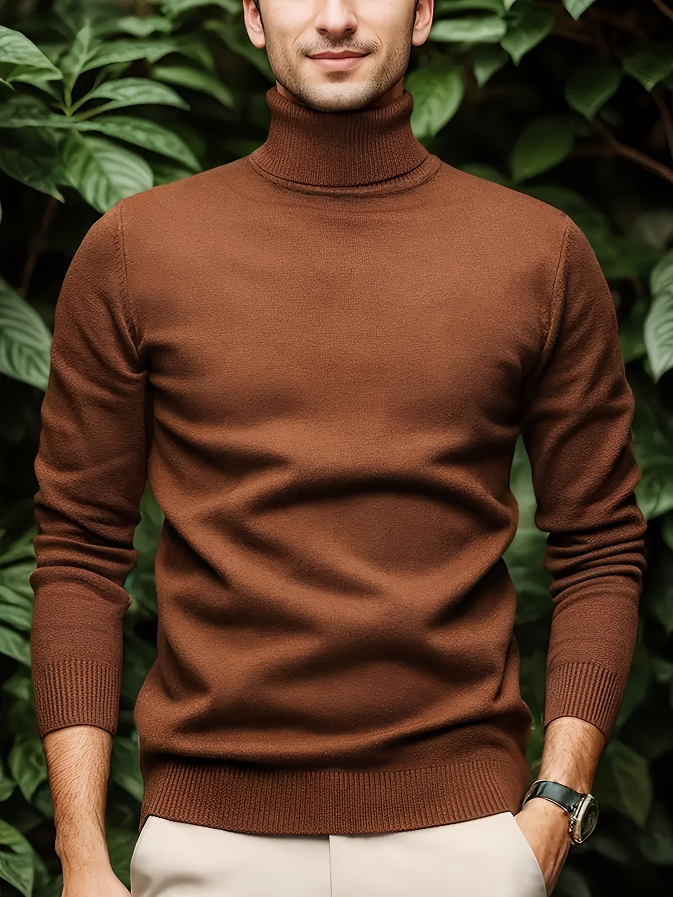 Casual Turtleneck Sweater – Soft Knit Long Sleeve
