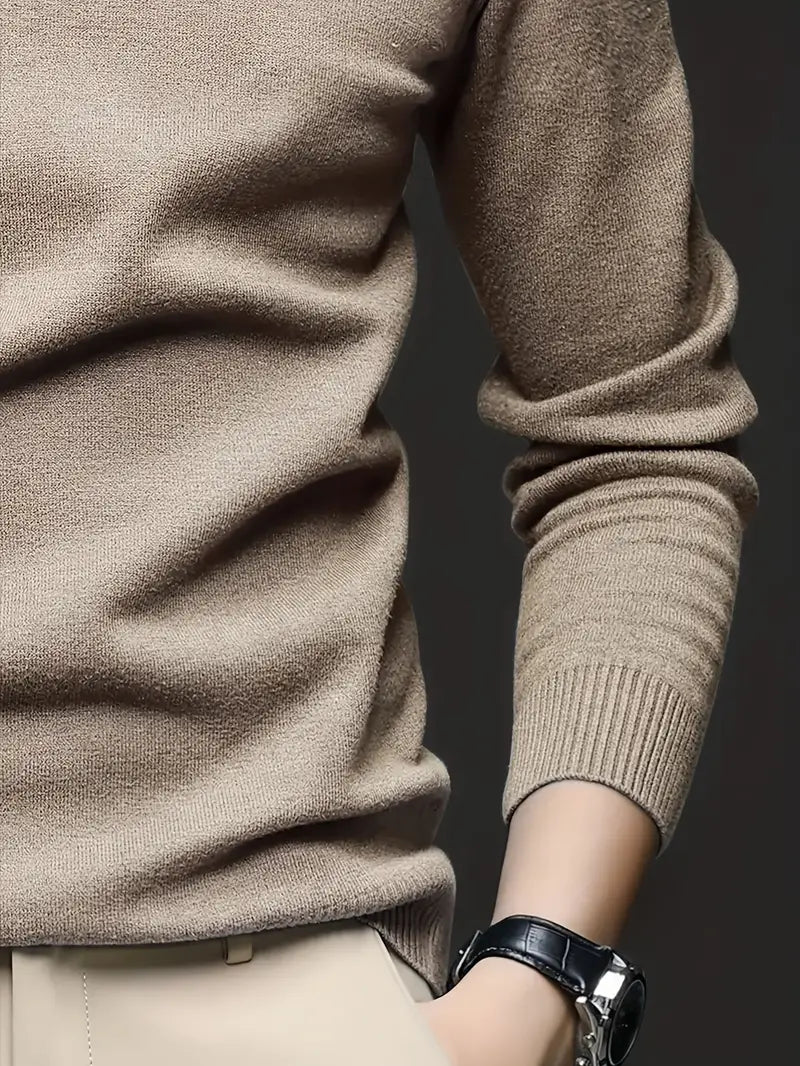Casual Turtleneck Sweater – Soft Knit Long Sleeve