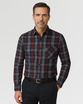 Cozy Plaid Flannel Shirt – Fleece-Lined Long Sleeve Button-Up