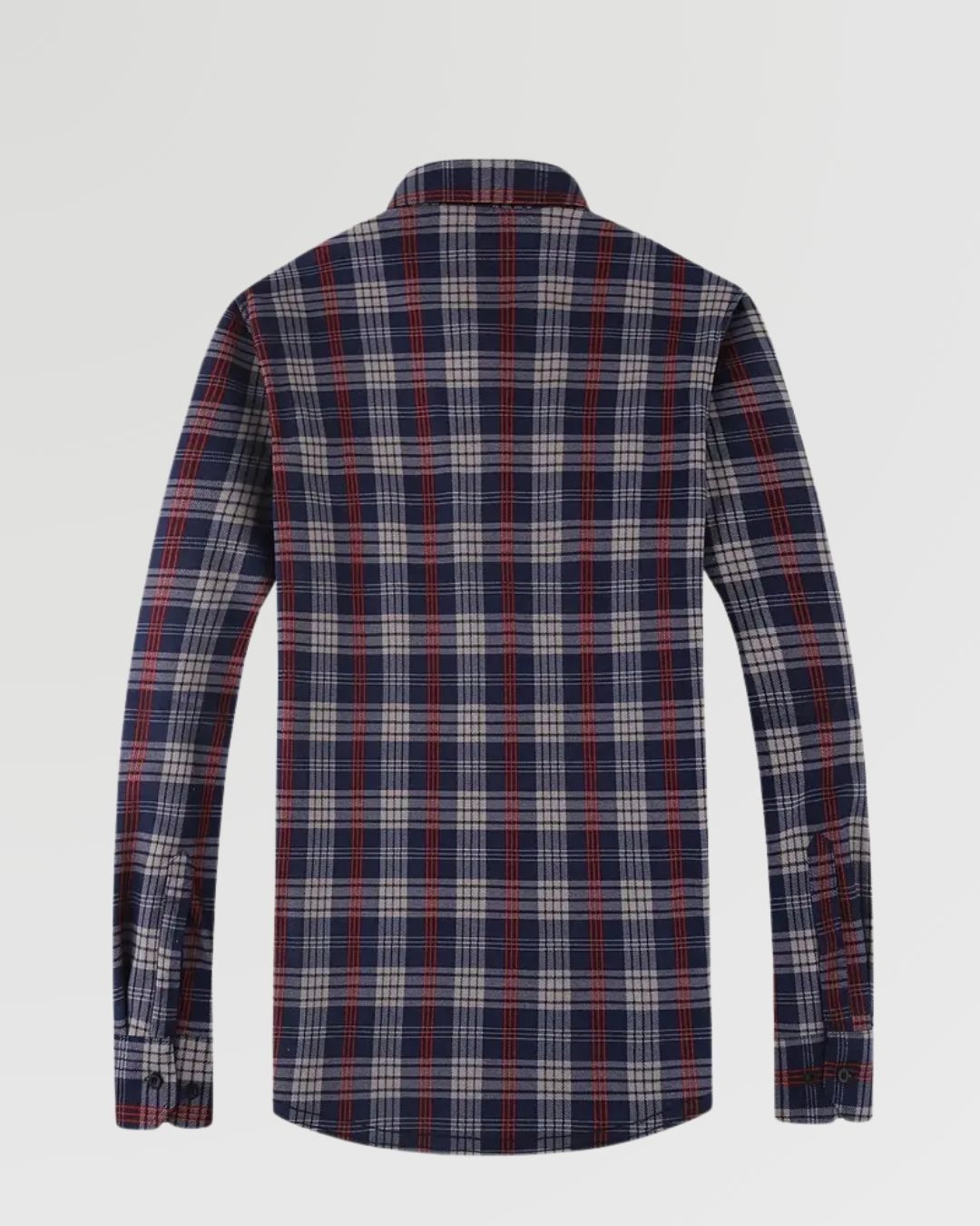 Cozy Plaid Flannel Shirt – Fleece-Lined Long Sleeve Button-Up