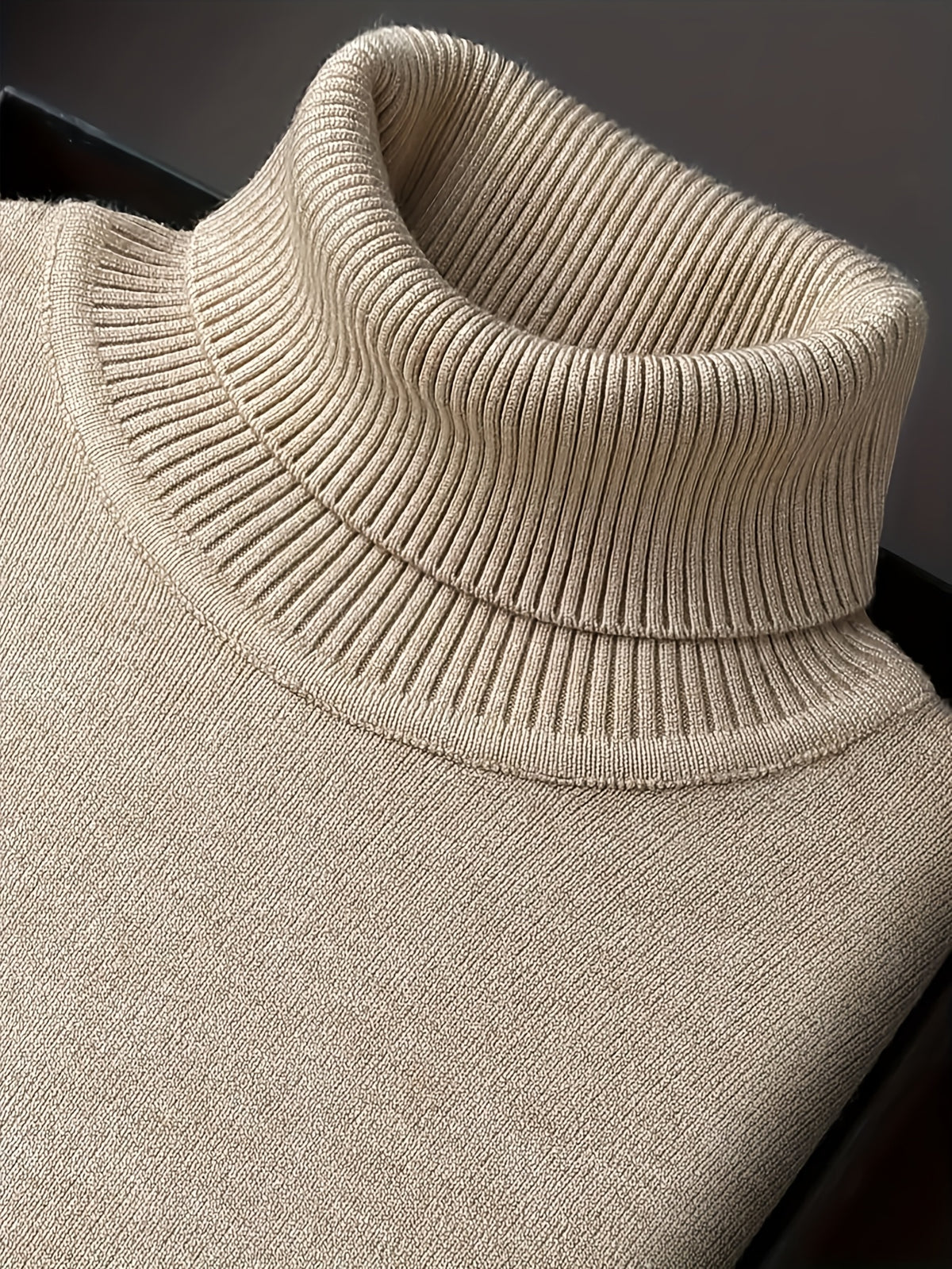 Casual Turtleneck Sweater – Soft Knit Long Sleeve