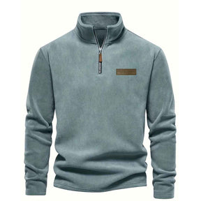 Men’s Fleece-Lined Half-Zip Sweatshirt – Long Sleeve