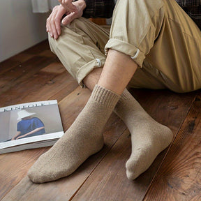 6 Pairs Men’s Winter Velvet Socks – Ultra-Thick Fleece-Lined Warm Mid-Calf