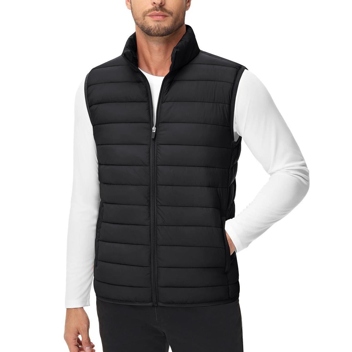 Lightweight Puffer Vest – Men’s Windproof Sleeveless Winter Waistcoat