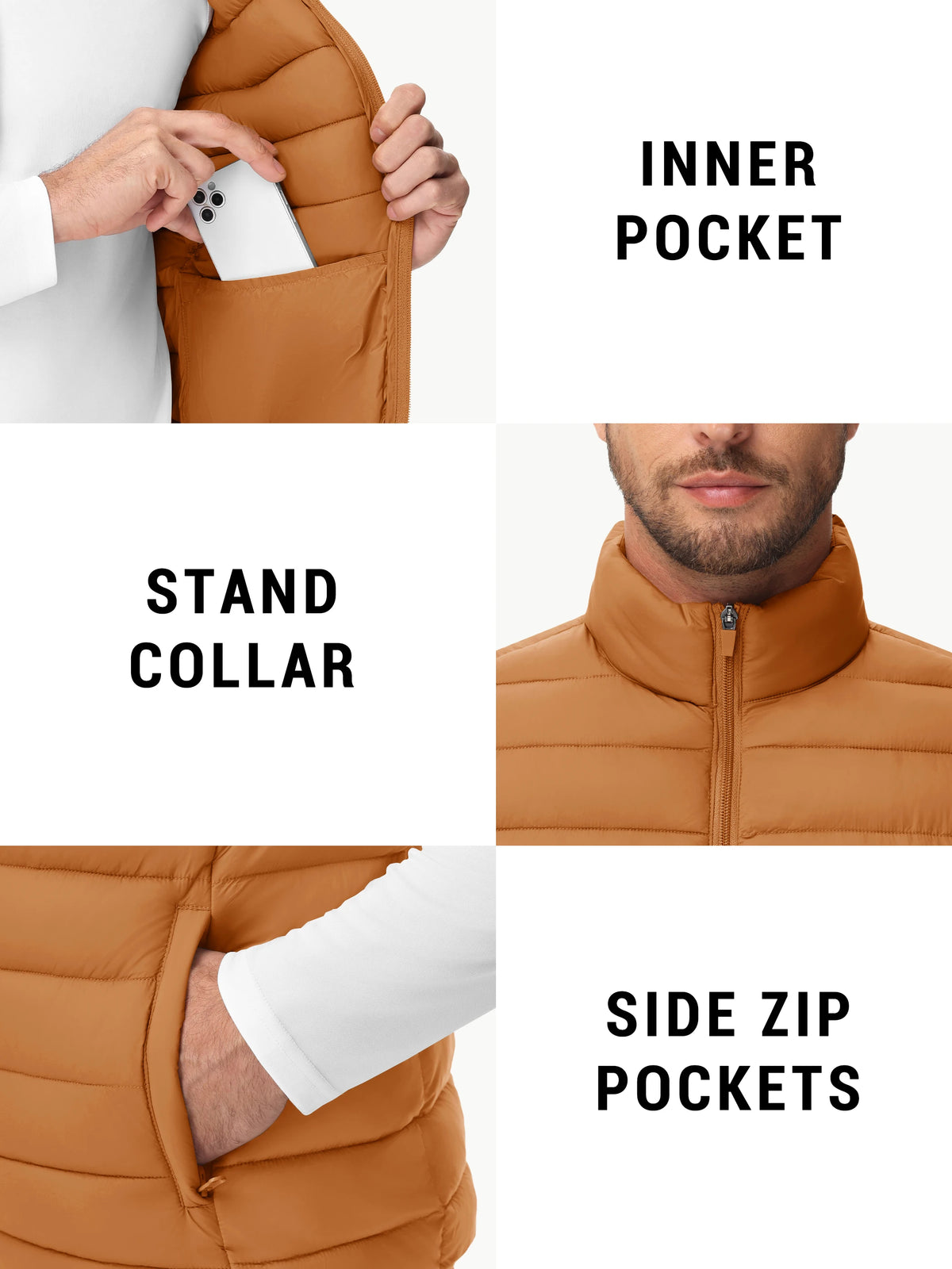 Lightweight Puffer Vest – Men’s Windproof Sleeveless Winter Waistcoat