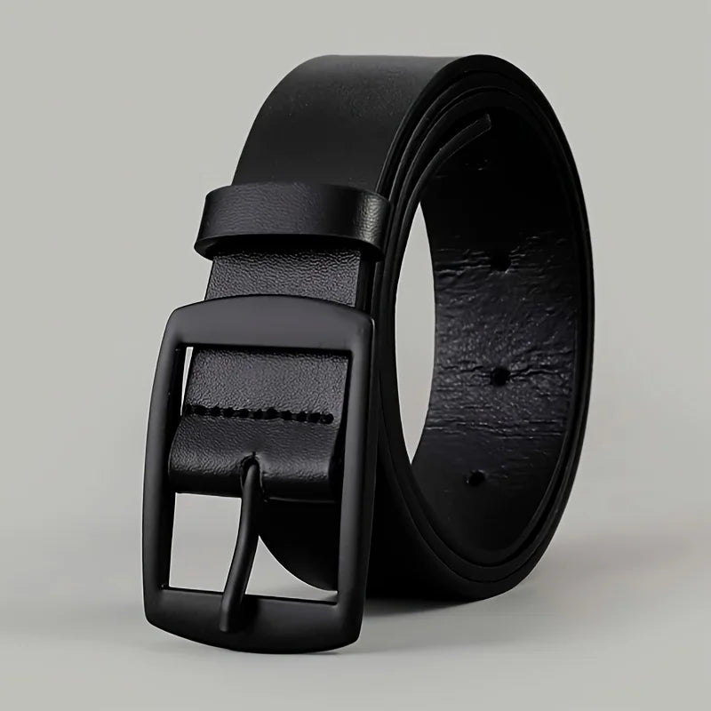 Designer Men’s Belt with Metal Buckle