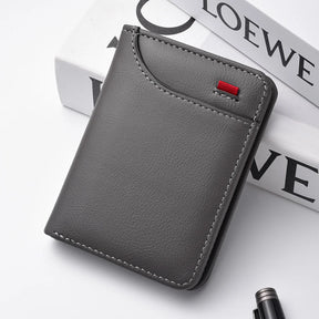 Ultra-Thin PU Leather Card Holder – Mini Vertical Slim Wallet