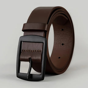 Designer Men’s Belt with Metal Buckle