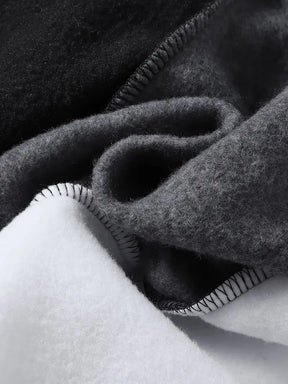 Casual Color Block Hoodie – Men’s Long Sleeve Pullover with Kangaroo Pocket
